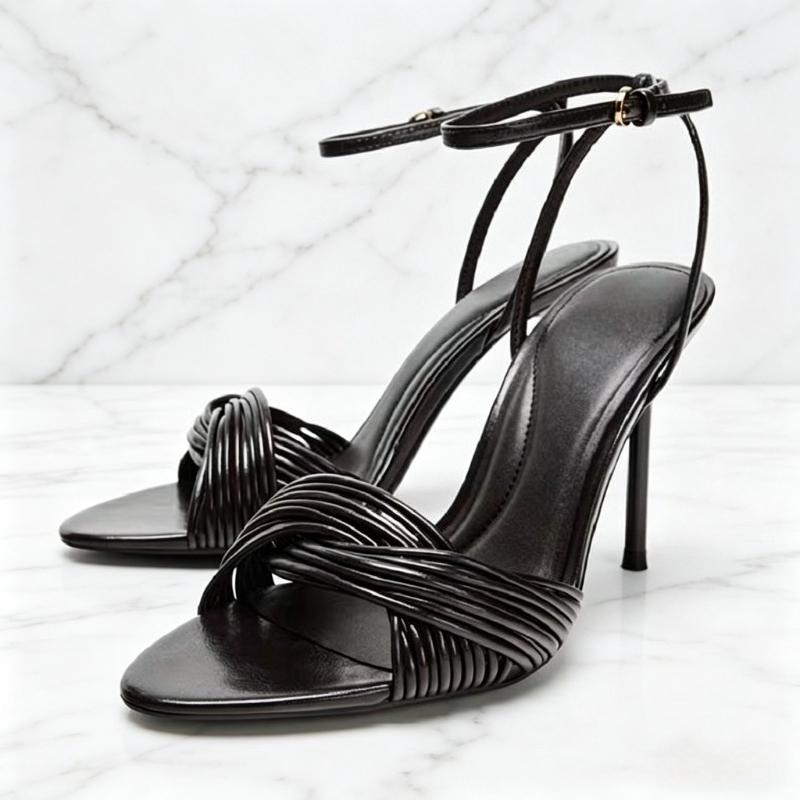 Luxury Lifestyle Products - Fashion Crossover Front Straps Stiletto Sandals
