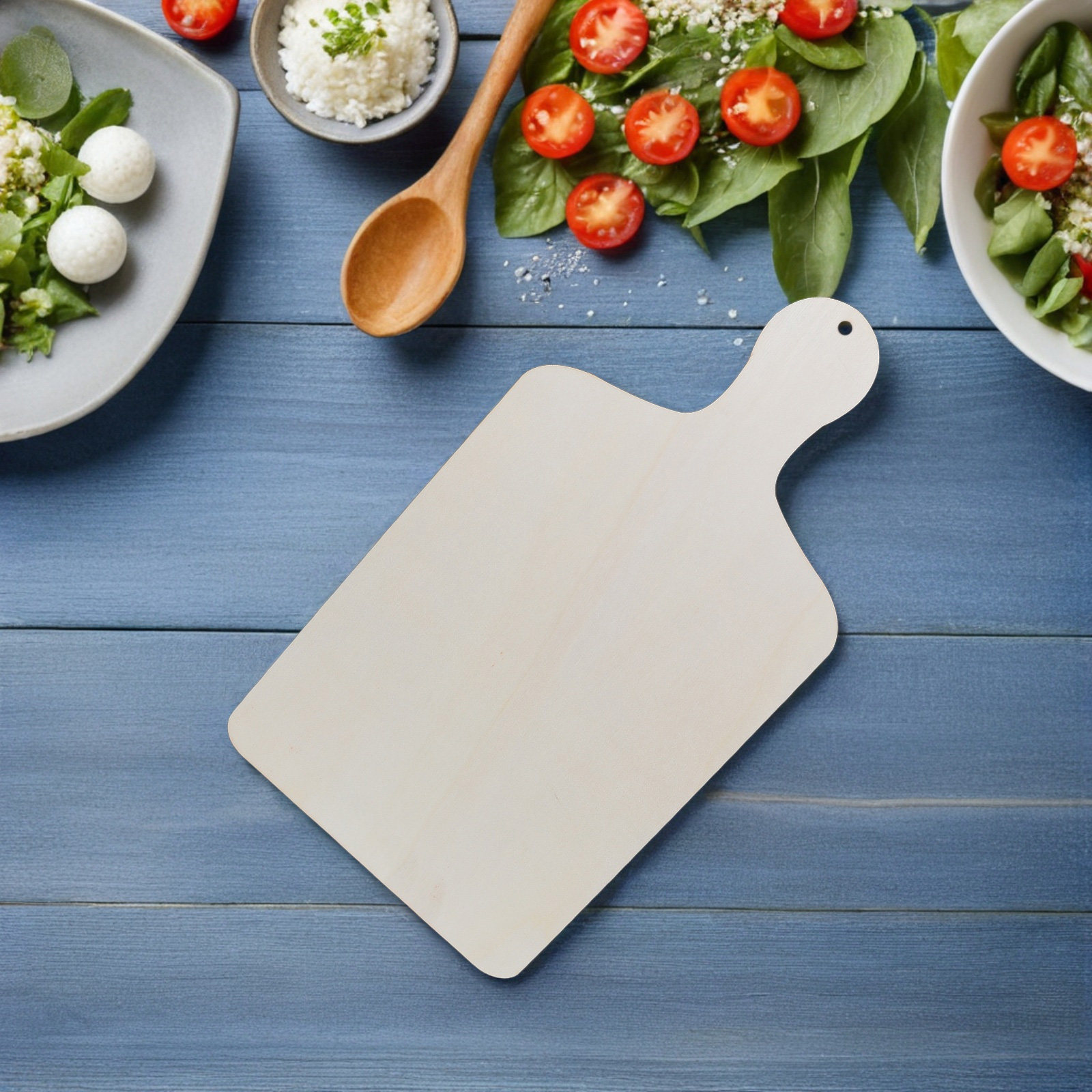 Wooden Serving Tray - 6Pcs Rustic Wooden Paddle Boards Unfinished