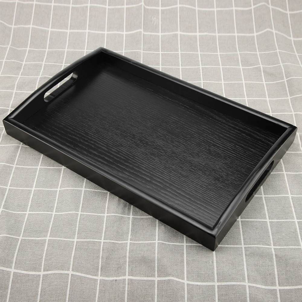 Wooden Serving Tray - Large Size Wood Serving Tray Rectangular
