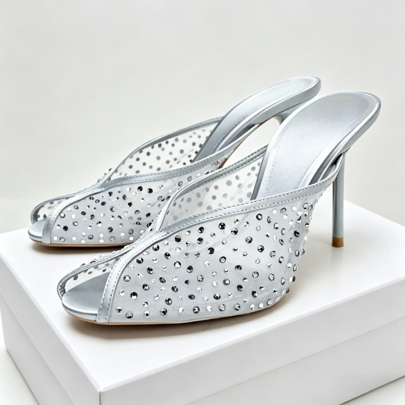 Luxury Mesh Rhinestone Heeled  - Luxury Lifestyle Products 评论和价格