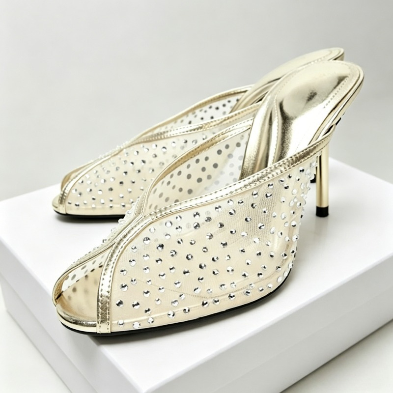 Luxury Mesh Rhinestone Heeled  - Luxury Lifestyle Products 评论和价格