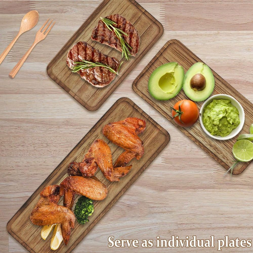 Manspdier Wood 3 Tier Serving  - Wooden Serving Tray 评论和价格