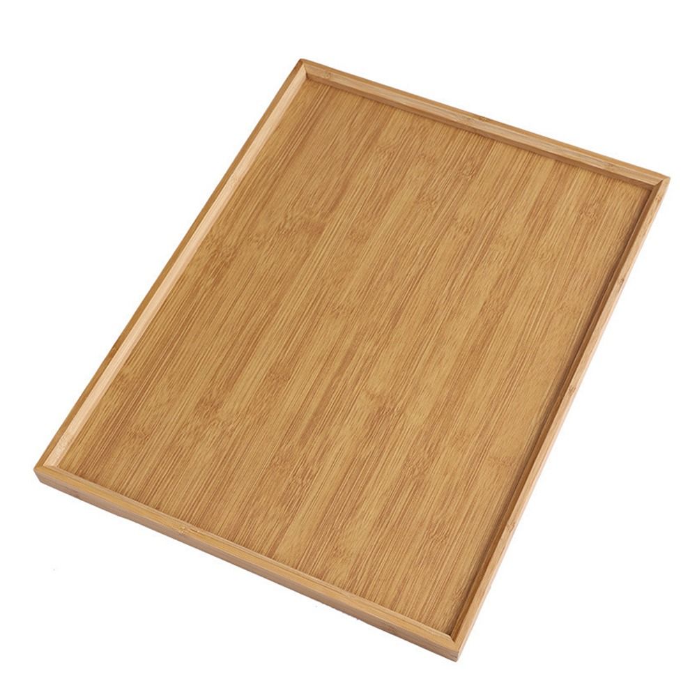 Decorate Tray Natural Bamboo B - Wooden Serving Tray 评论和价格