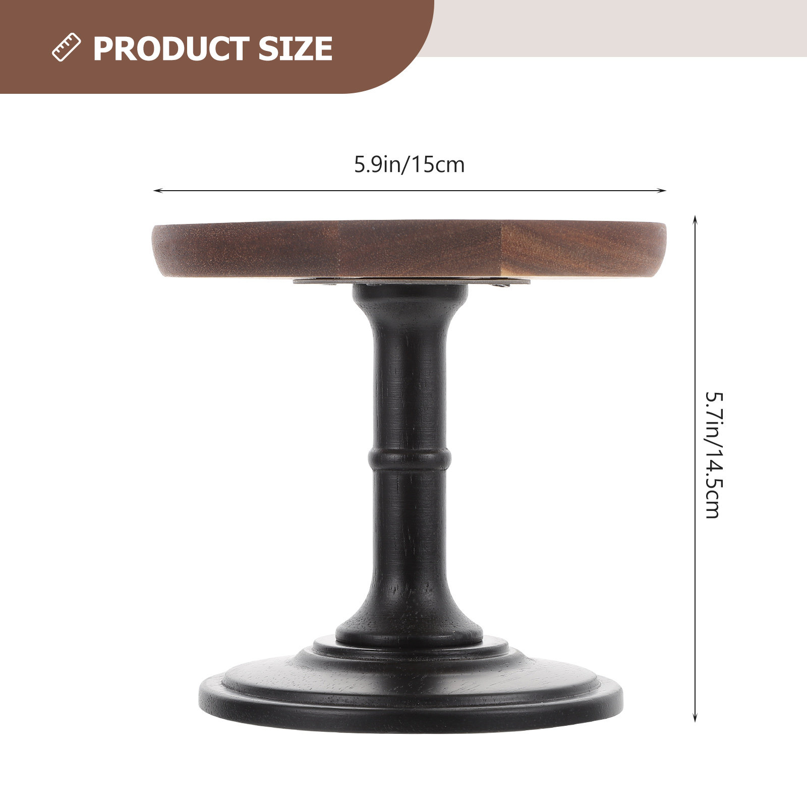 High Base Wooden Cake Stand El - Wooden Serving Tray 评论和价格