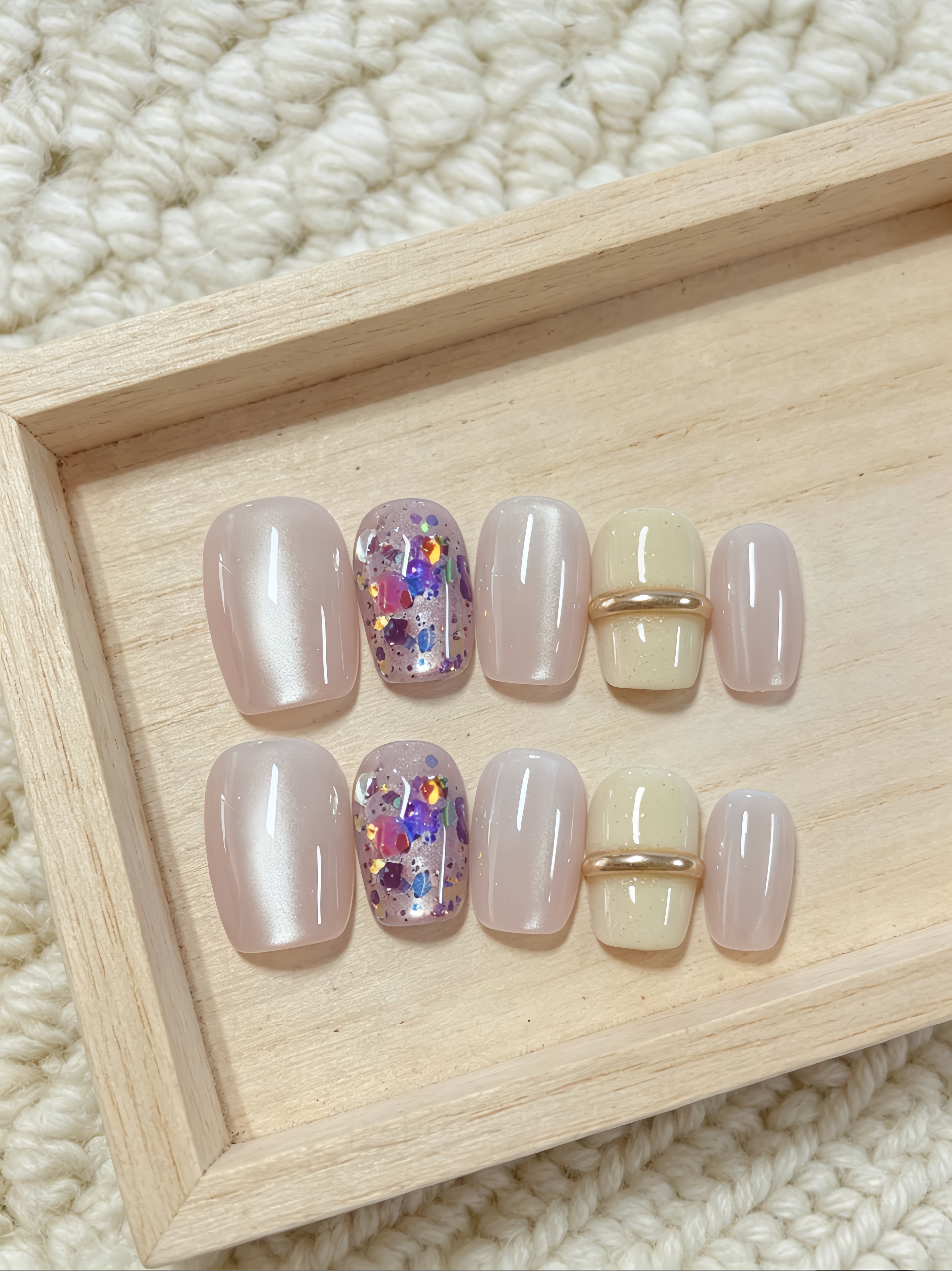 10-Piece Short Square-Round Na - Luxury Lifestyle Rich 评论和价格