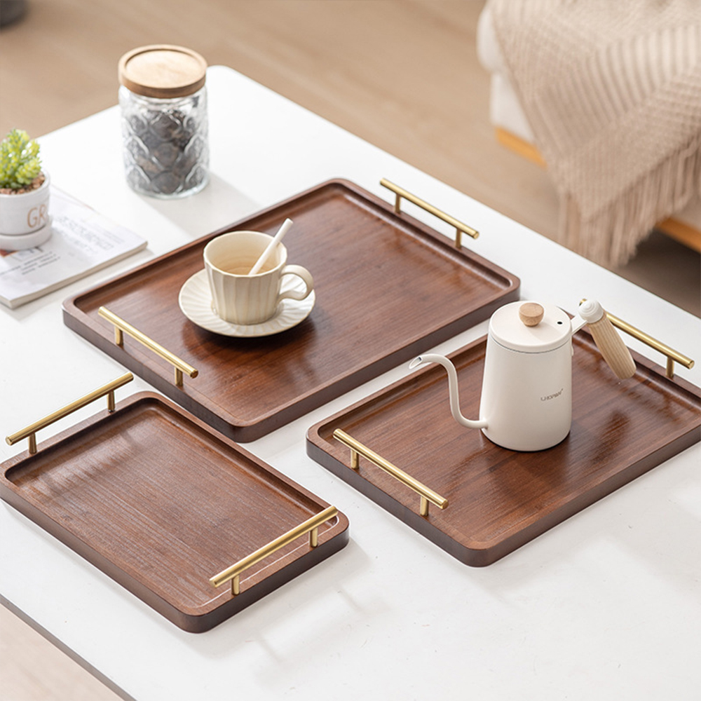Wooden Serving Tray with Handl - Wooden Serving Tray 评论和价格