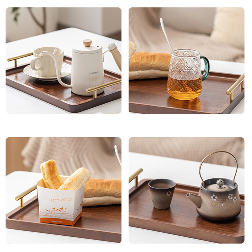 Wooden Serving Tray with Handl - Wooden Serving Tray 评论和价格